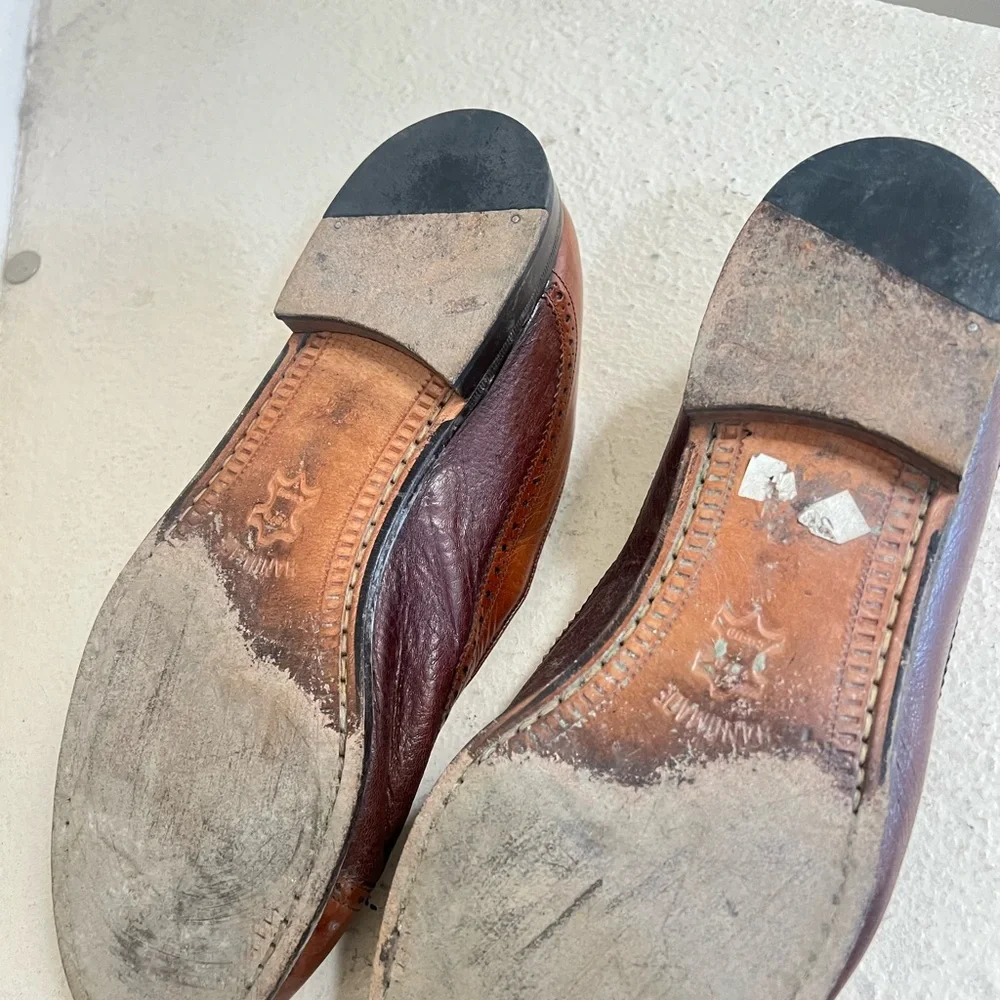 Mezlan Men’s Size 9 Brown Leather Barcelona Tassle Loafer Dress Shoes Classic